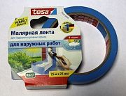  Малярная лента для наружных работ УФ стойкая TESA, 25 мм * 25 м, синяя 