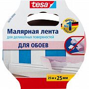  Малярная лента tesa для деликатной поверхности, 25 м x 25 мм, розовая 