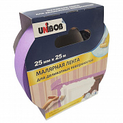  Клейкая лента малярная "Unibob", 25 мм х 25 метров, для деликатных поверхностей 